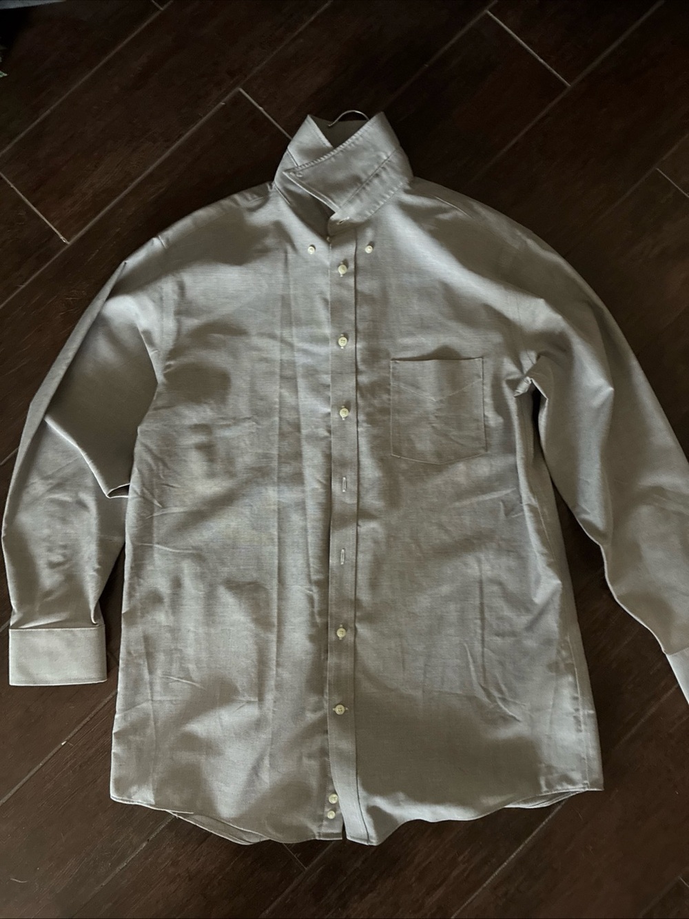 NWOT Stafford Light Gray Button-Down Dress Shirt
